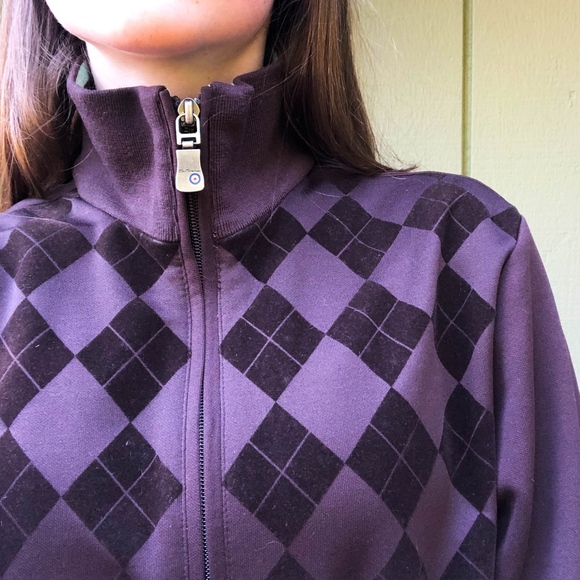 Ben Sherman Brown Argyle Full Zip Cardigan - Picture 7 of 8